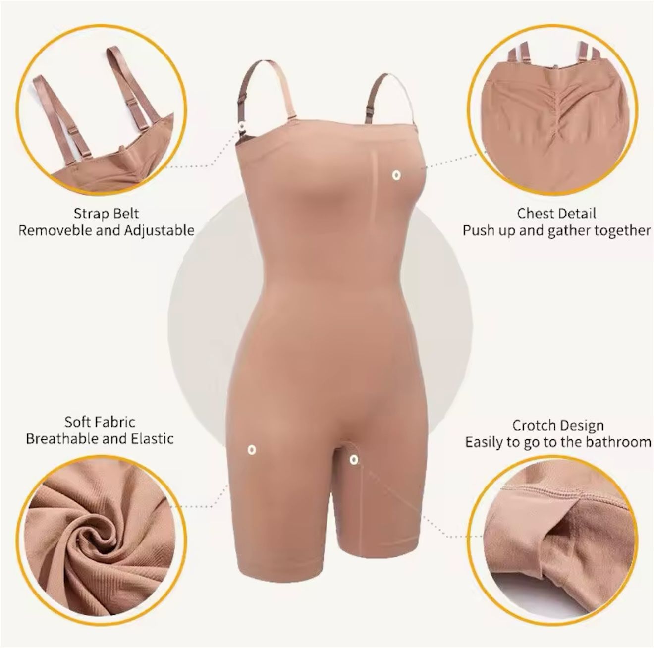 Women Strapless Shapewear Bodysuits